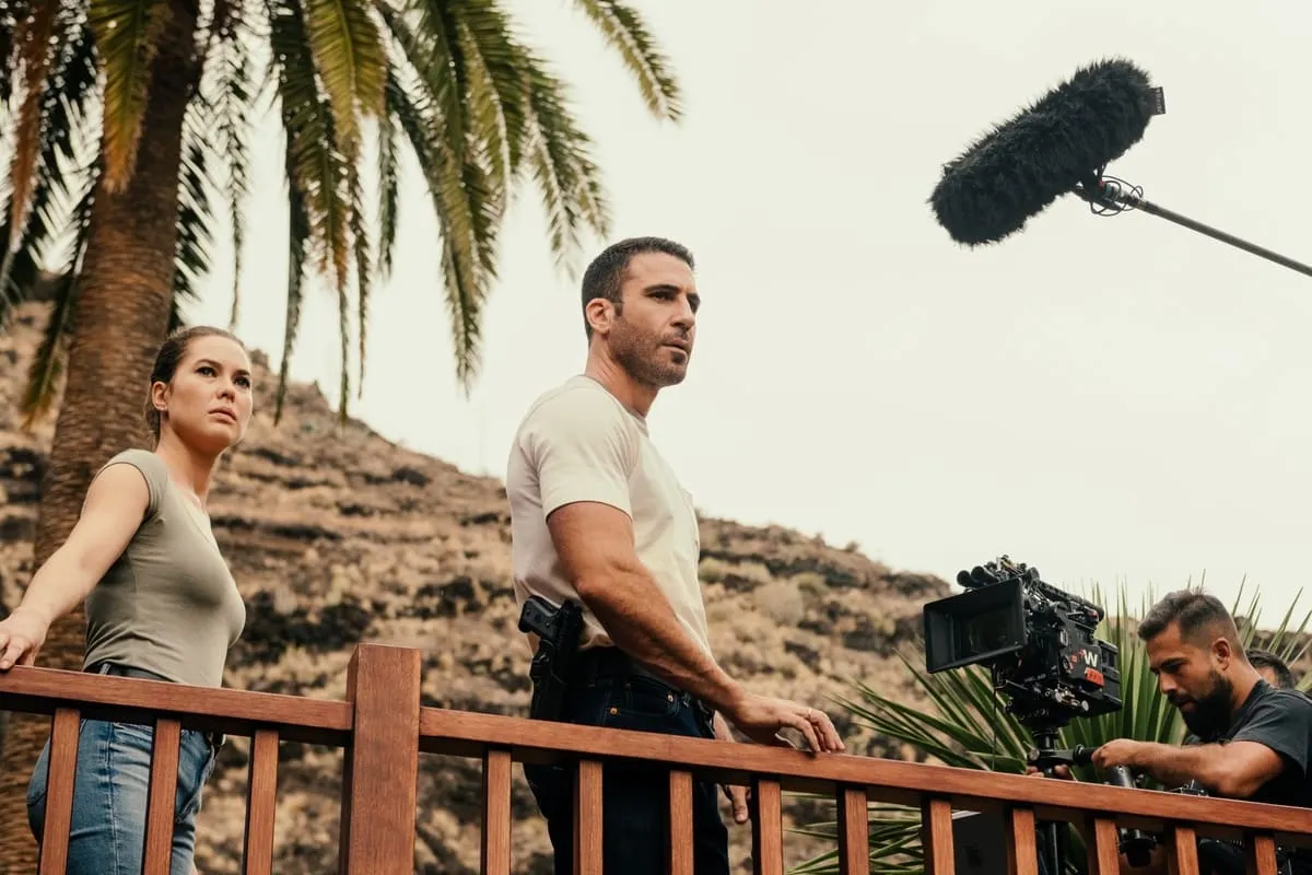 Rodaje en Canarias de 'Weiss & Morales' con Miguel Ángel Silvestre y Katia Fellin