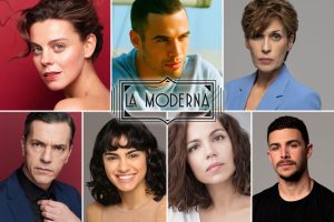 La Moderna: Magdalena Tejado, Jesus Mosquera, Miguel Hermoso, Lola Marceli, Pepe Nufrio, Clara Alvarado y Diana Palazón. culturaenserie.com
