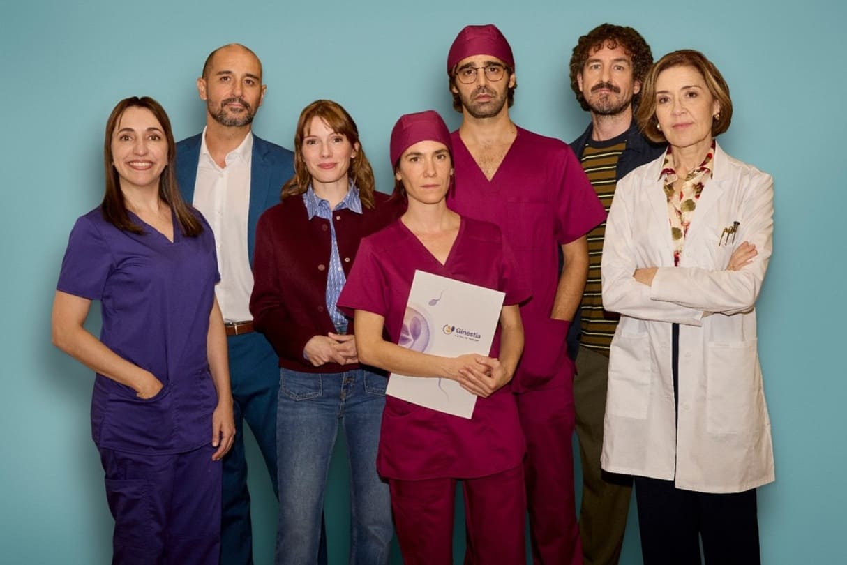 Rodaje de la serie ‘In vitro’ con Bruna Cusí, David Verdaguer, María Pujalte y Alain Hernández